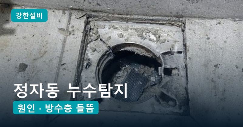 정자동 누수탐지 | 수도요금만 올랐는데 흔적이 없다면, 욕실 유가 방수층부터