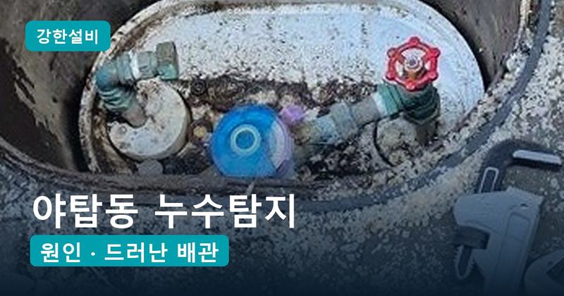 야탑동 누수탐지 | 고쳐도 다시 젖는 바닥, 방 배관과 바깥 바닥이 함께 원인